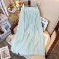 A-Line Skirt with Elastic Waist Trendy High Rise Ladies Summer Skirt Loose - 3