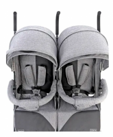 Babyhug Deuce Twin Stroller - Grey - 2