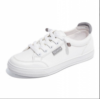 Stylish White Lace Closure Women Sneakers Flat Bottom Round Toe Fashion Shoes for Casual Outwear &am - 5
