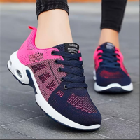 Breathable Mesh Women Sneakers Soft Bottom Non Slip Women Footwear Sports Shoes Lace Closure Chunky  - 6