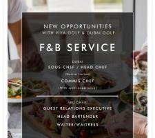 waiter / bartender / chef / receptionist