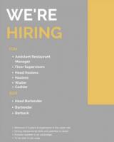 Hiring staffs - ZOR Hospitality Group