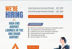 Abudabi lounges hiring now