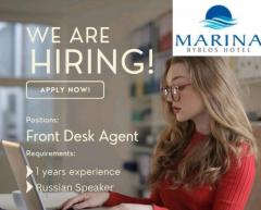 Hiring front desk agent