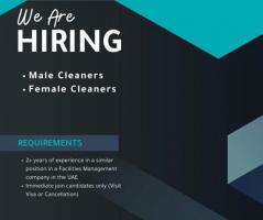 Hiring male & female cleaners