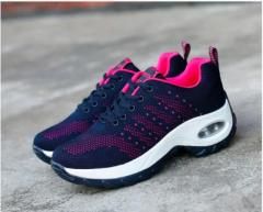 Premium Quality Blue White Lace Closure Women's Sports Sneakers - 4